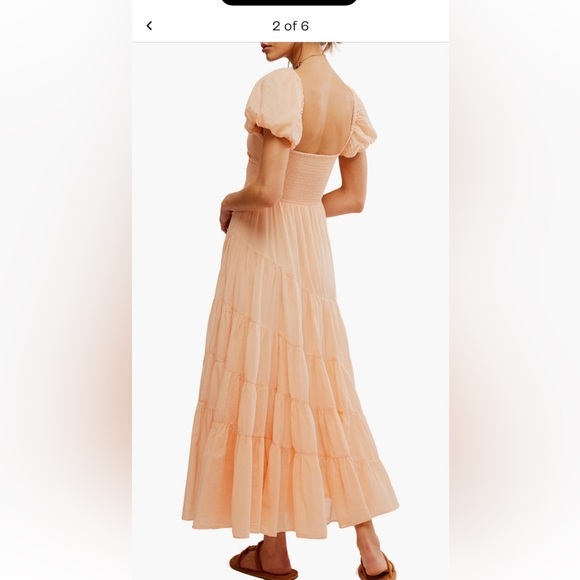 NWT Free People
Sundrenched Smocked
Puff Sleeve Maxi Dress size XL - Picture 4 of 4
